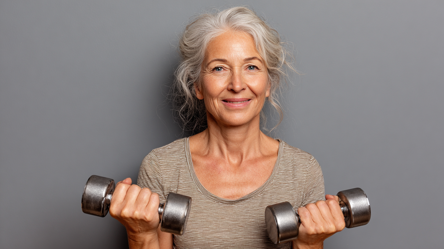 Grup de adulți maturi practicând exerciții ușoare în parc